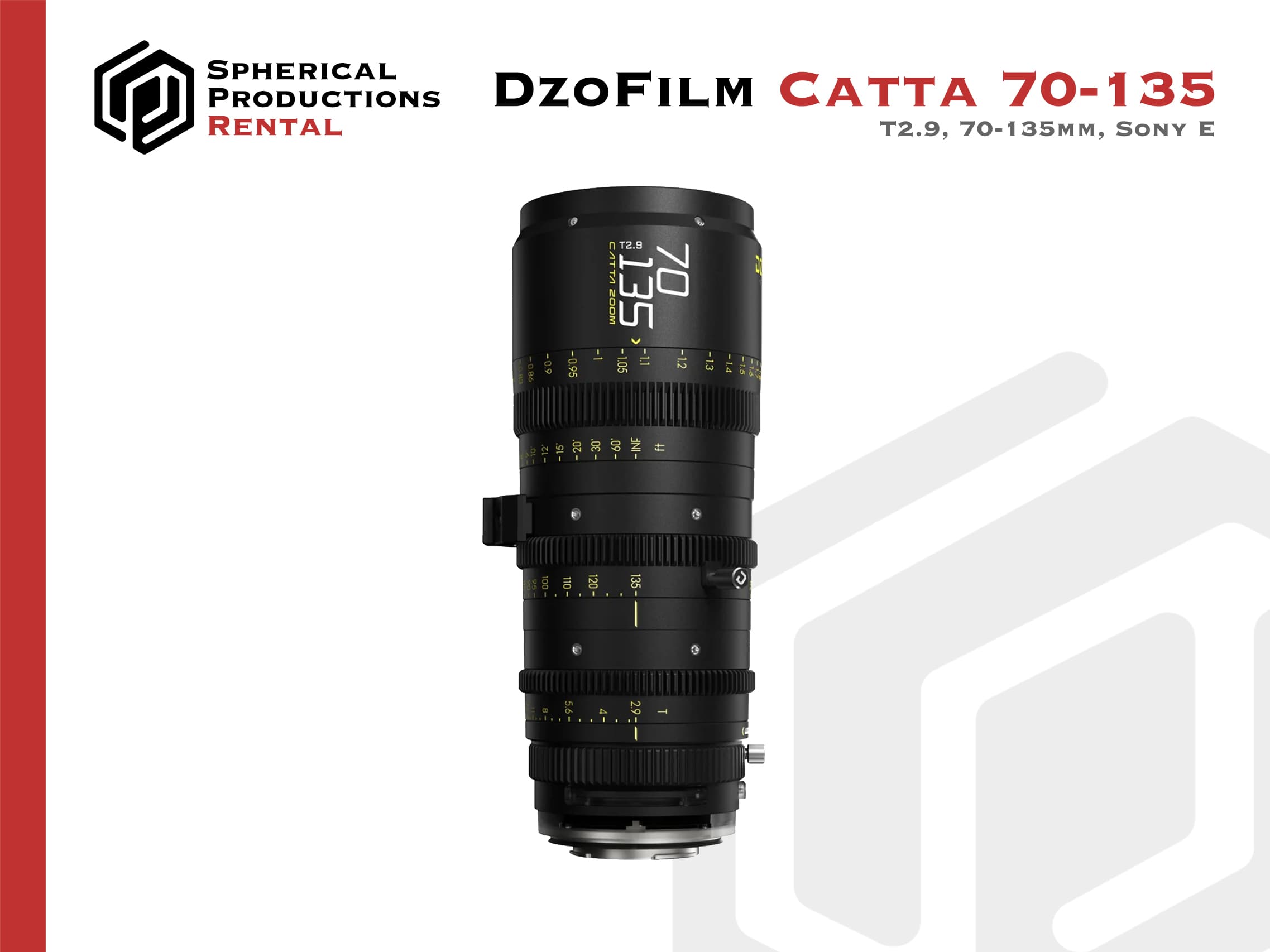 DZOFilm Catta 70-135mm T2.9 E-Mount Cine Zoom Lens