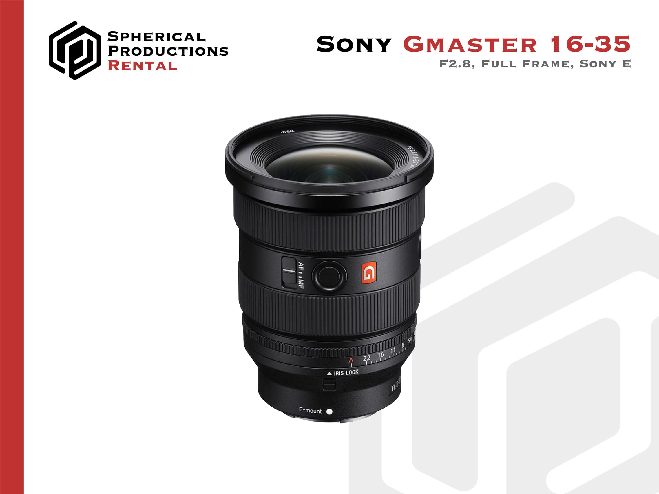 Sony FE 16-35mm f/2.8 GMaster
