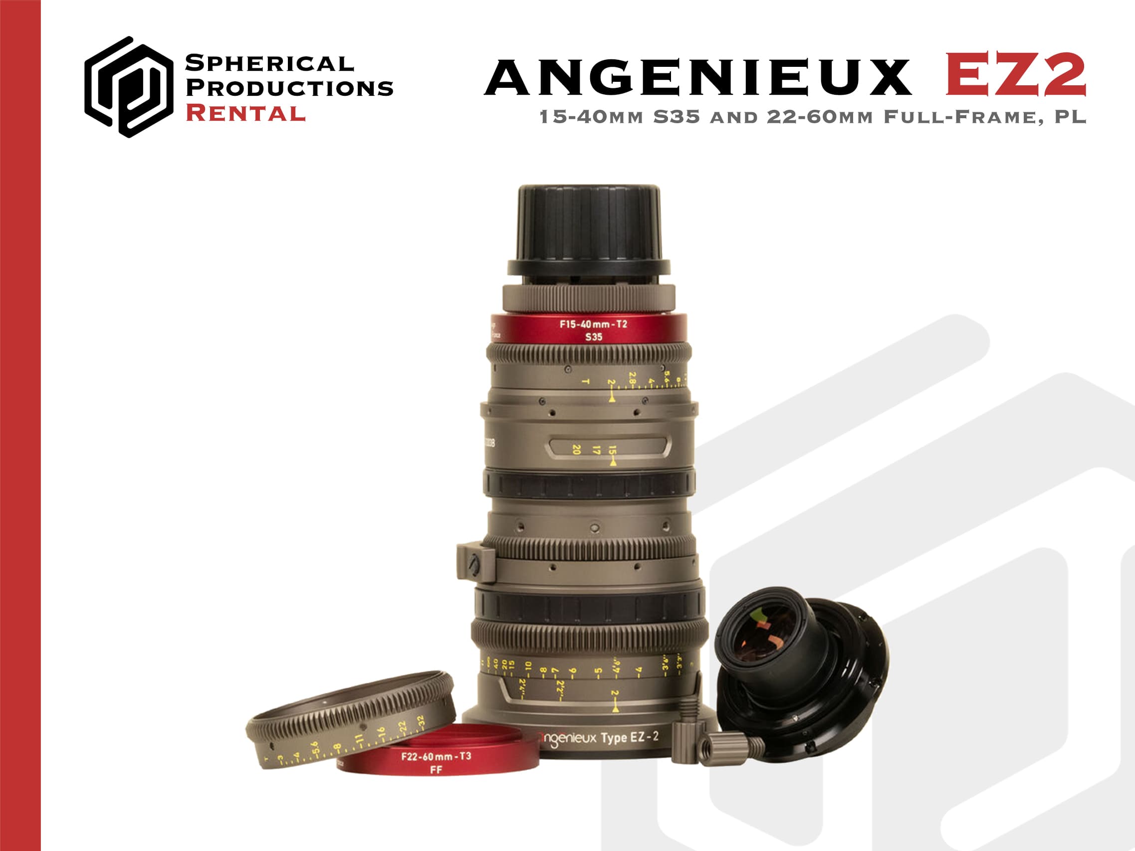 Angenieux EZ-2 15-40mm/22-60mm T2 Cine Zoom (Super35 and Full-Frame)