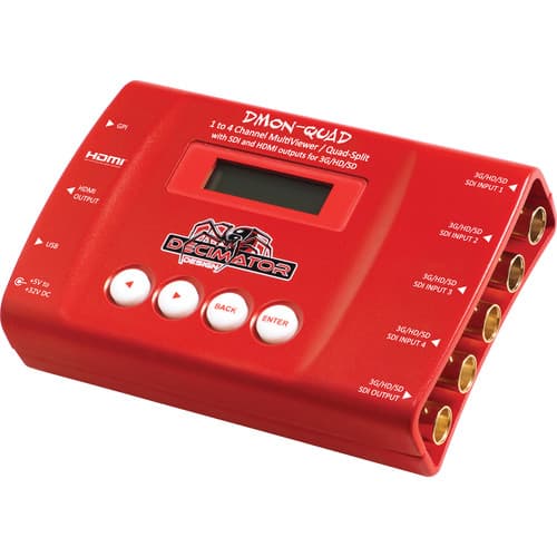 Decimator Dmon-Quad 4-Channel 3G-SDI Multiviewer
