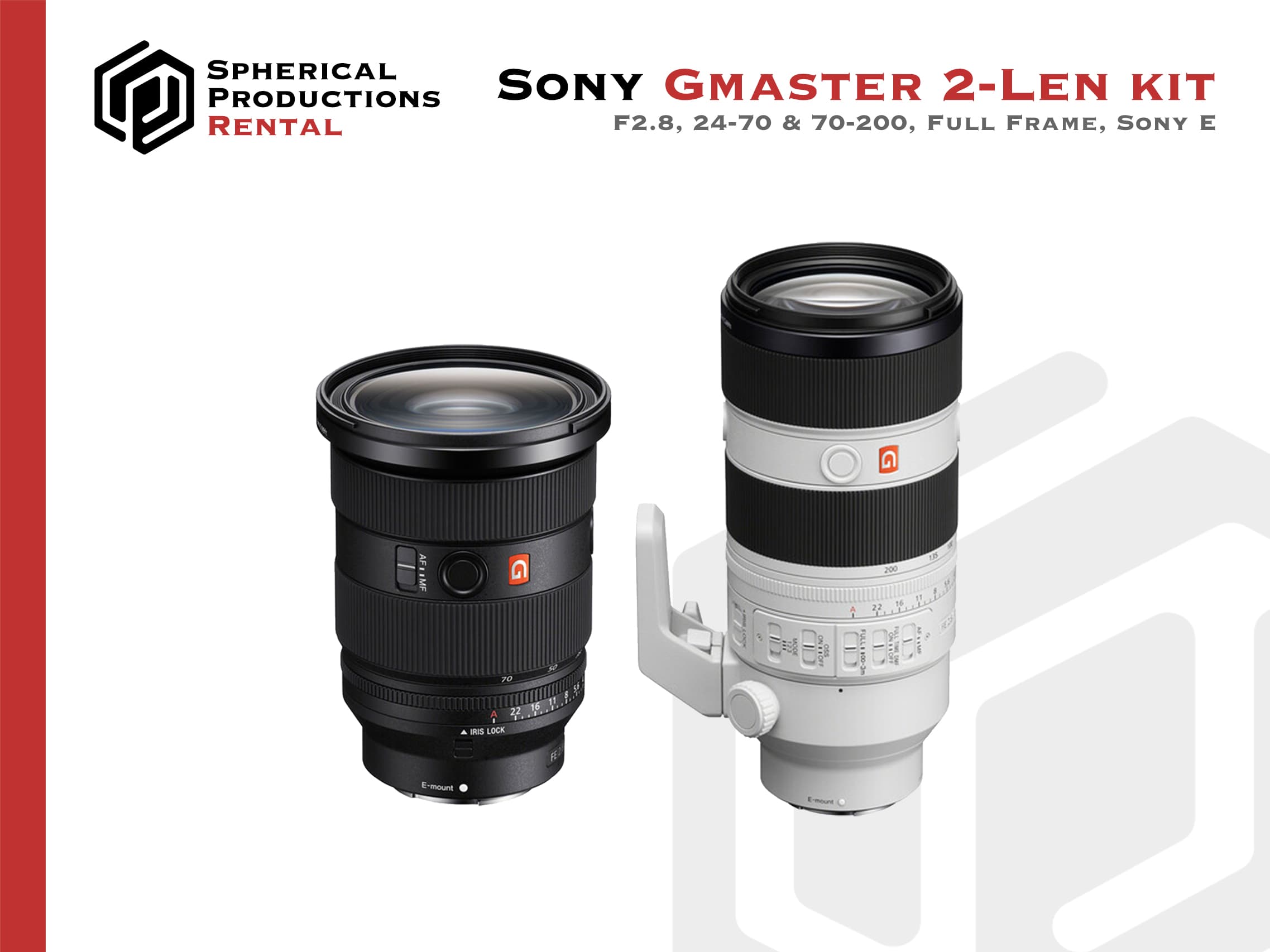 Sony G Master 2-Zoom Kit | FE 24-70mm f/2.8 GM II + FE 70-200mm f/2.8 GM OSS II
