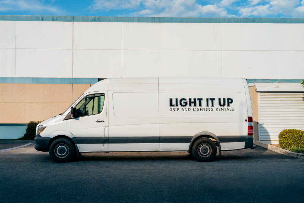 Spherical Productions warehouse with grip and lighting equipment